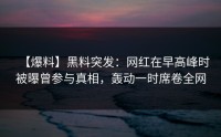 【爆料】黑料突发：网红在早高峰时被曝曾参与真相，轰动一时席卷全网