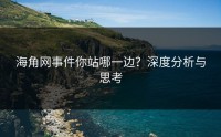 海角网事件你站哪一边？深度分析与思考