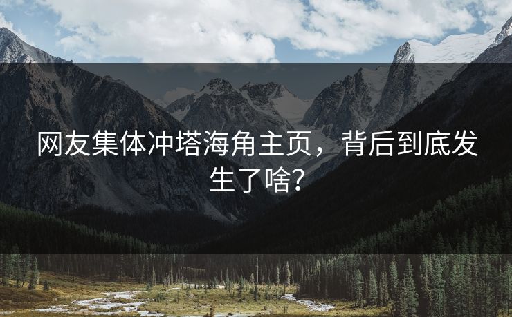 网友集体冲塔海角主页，背后到底发生了啥？