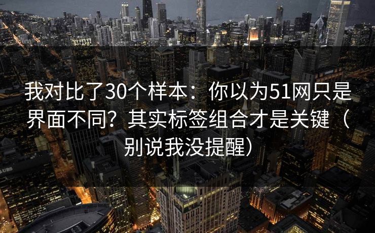 我对比了30个样本：你以为51网只是界面不同？其实标签组合才是关键（别说我没提醒）